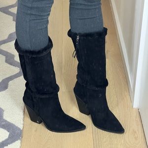 Sam Edelman Ilsa Block Heel Bootie Sz 11 Black